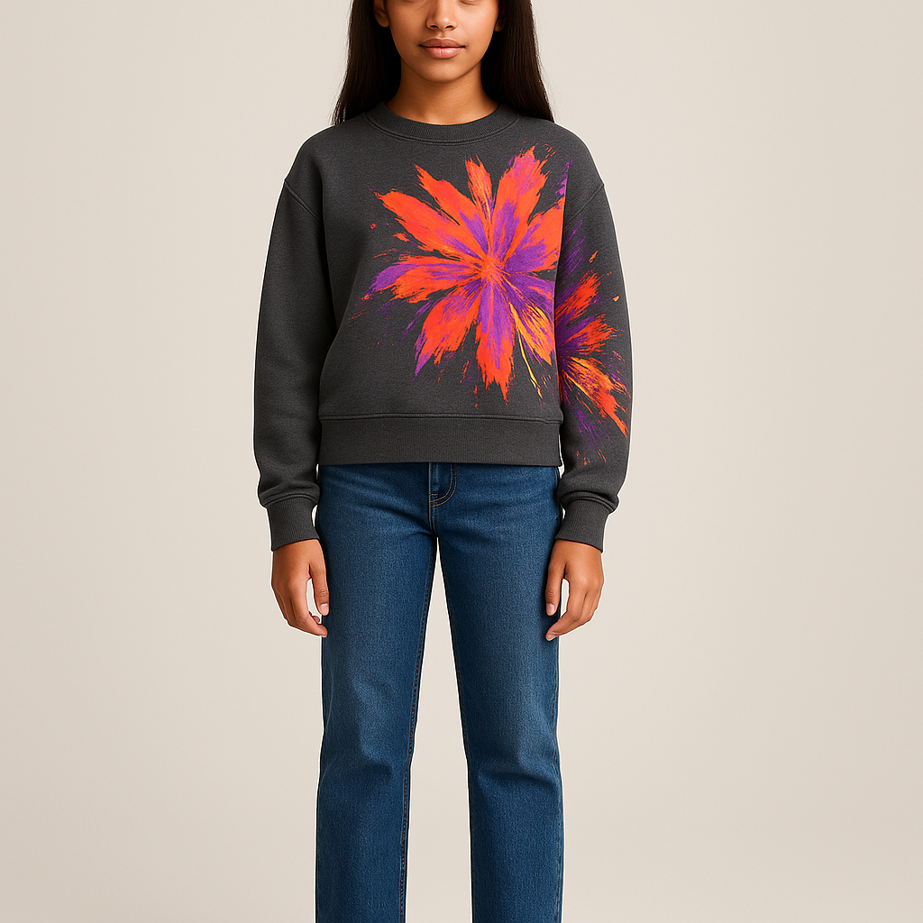 Electric Bloom modelled by Dana — front view