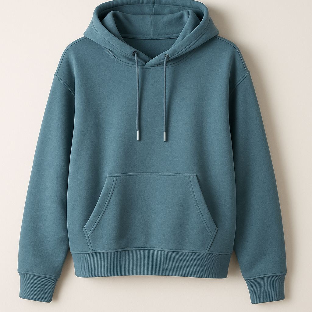 Gentle Breeze Hoodie in ocean blue, women's casual modern hoodie.