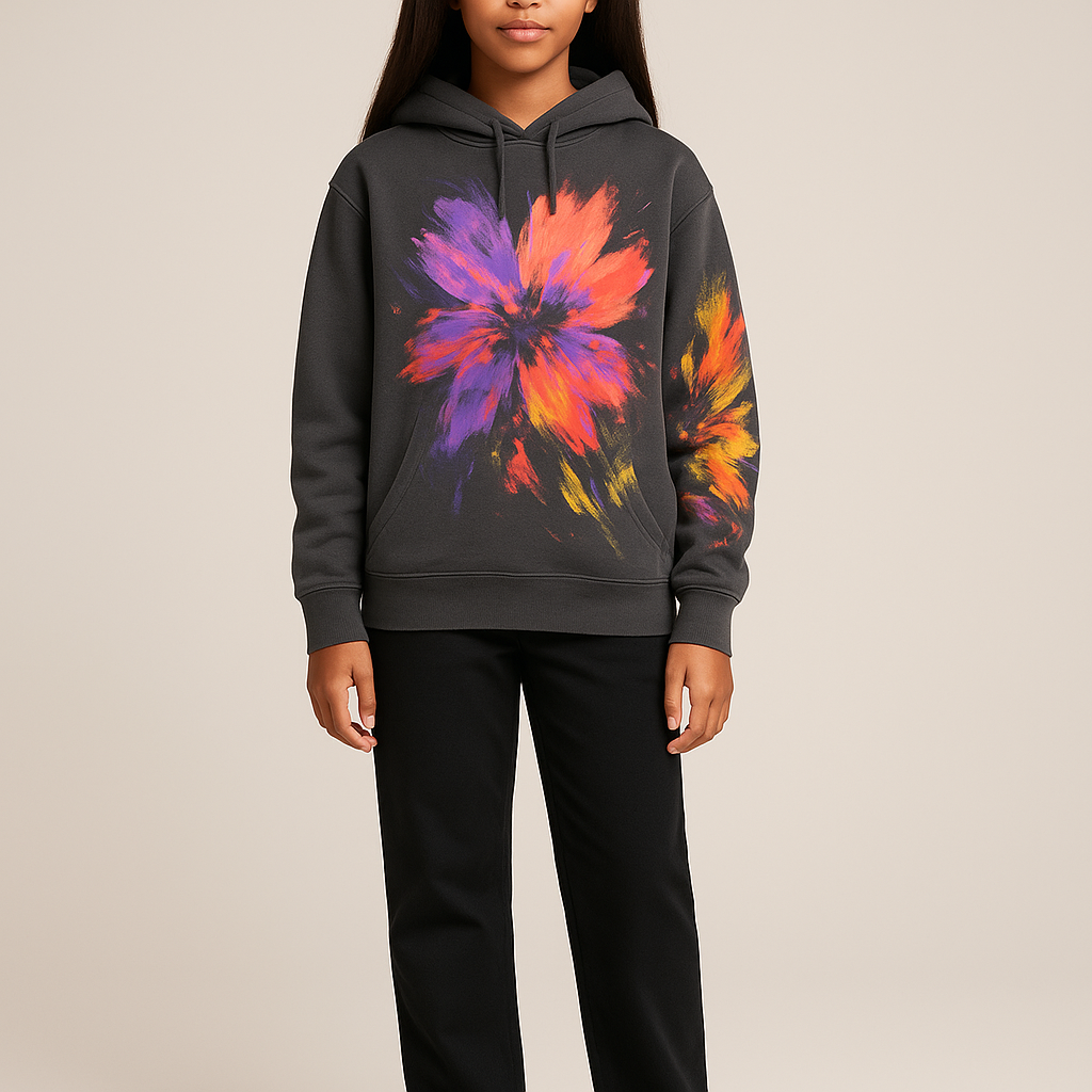 Electric Bloom modelled by Dana — front view