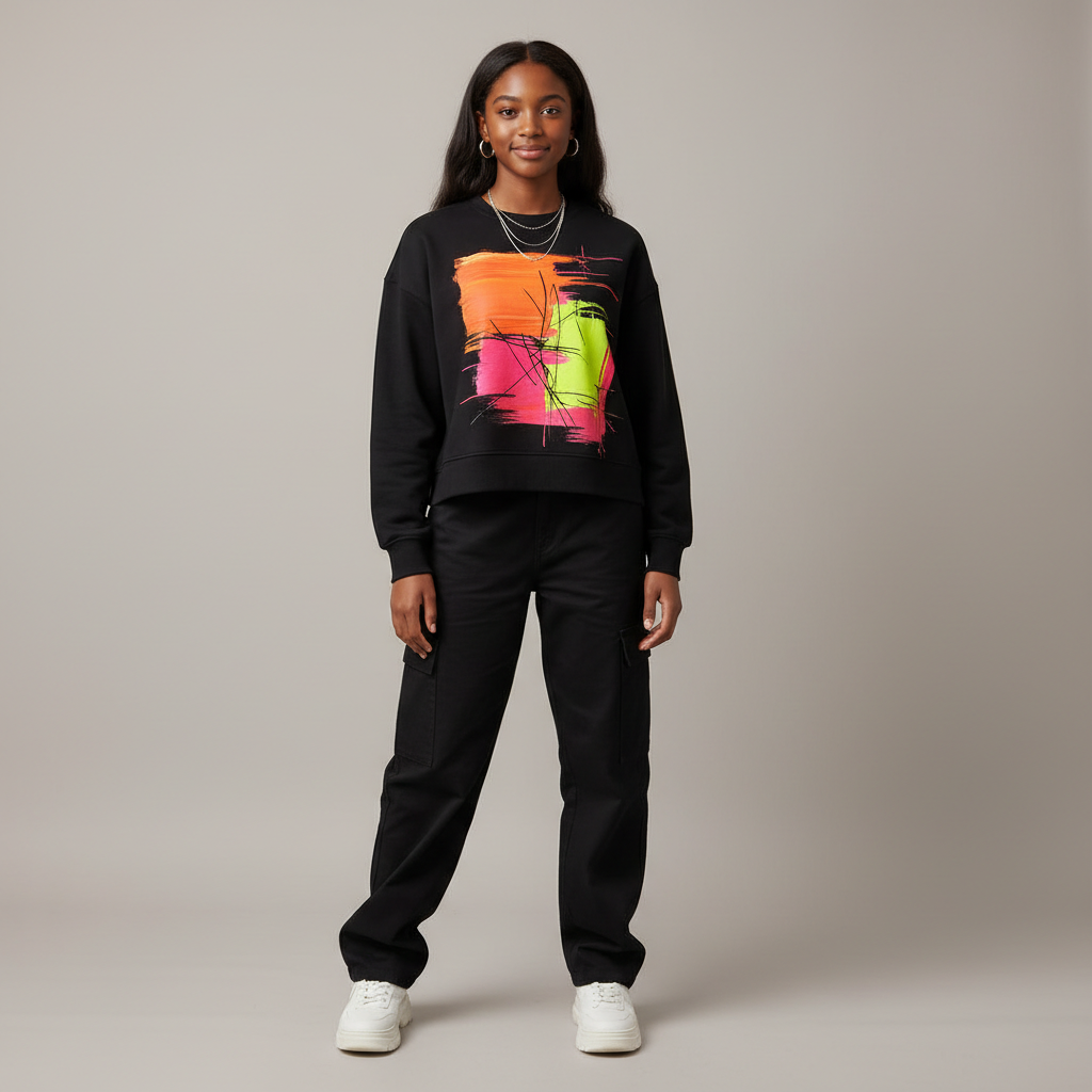 Citrus Static modelled by Dana — front view