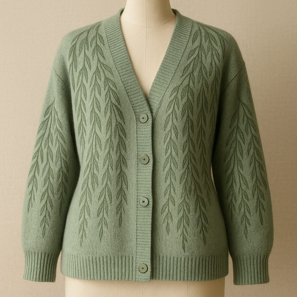 Whispering Willow Cardigan in soft green